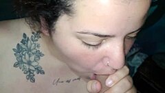 Her huge natural tits overflow with hot cum as the bbw couple goes wild