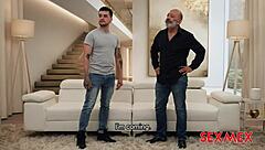 malena doll sucks jacked guy's cock fulfilling latina fantasy