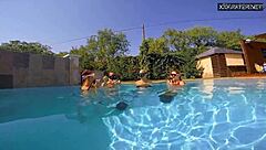 couple films eva sasalka and jason underwater pool fucking in tight 4some