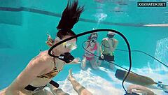 couple films eva sasalka and jason underwater pool fucking in tight 4some