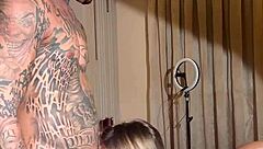 young tattooed guy pounds blonde big ass brazilian hard