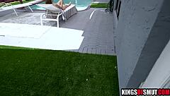 secret pov tape of pounding my oiled stepmom's huge fake tits and tight milf pussy