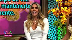 Aylin Mujica's marked nipples and huge ass bulging under tight miniskirt upskirt