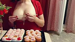 Stepmom arrives panty-less on date flashing fat ass shaved pussy and naked tits