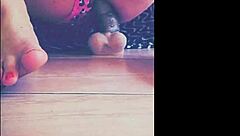 cute veronica vegas tranny teases ass with dildo