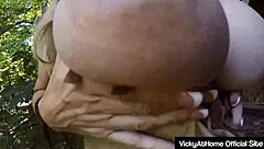 Vicky Vette Blonde Milf in Cosplay Strips Panties Masturbates Big Pussy to Orgasm