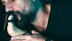 NERD MATURE GETS FOOTJOB LICKING THEN TIGHT PUSSY FUCK IN LINGERIE ORGASM