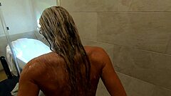 pervy guy catches me showering so i drop to my knees and let him fuck me senseless