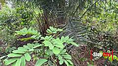 horny african dude seduces village teen bends her over outdoors 🍆🌳💦