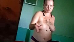 chubby babe dances then bends for pov doggystyle cum on ass