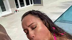 can carmela clutch deepthroat sloppier outside?!