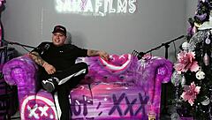 colombian model aleja buitrago squirms in lingerie getting wet on podcast as sara films her horny reveal