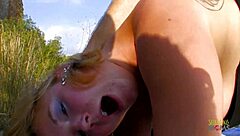 Hey check out this redhead mature on her knees sucking before hard doggystyle pounding