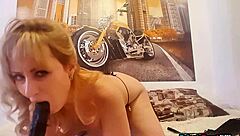 horny milf slaps ass in lingerie masturbates pussy with vibrator for lover 😈💦.