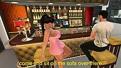 kim's friend drops by for some lap dance fun with husband around