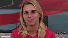 Crave Blonde's Shaved Peach Pussy Muffin in Lingerie!