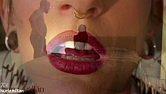 Wife endures lezdom foot training session