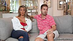 who unloads massive cumshot facial on blonde milf mandy rhea's face?