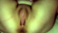 she teases her tight wet pussy with vibrator while i stroke huge cock to massive cumshot