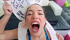 fit nuria milan spews piss as toilet whore gets anal wrecked slapped spit-coated cum-gagged tummy-filled
