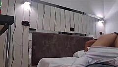 adorable skinny euro tattoo girl fingers ass hard while rubbing cock on bed closeup cumshot