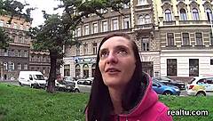 adorable czech sweetie strips in shop, rides cock pov after temptation