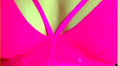 oh man my wifey's hot pink lingerie hugs her perfect big tits so damn good