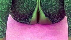 early mornin ebony milf workout got me spreadin her shaved pussy n feet voyeur style uh