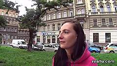 adorable czech sweetie strips in shop, rides cock pov after temptation