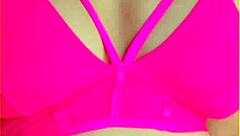 oh man my wifey's hot pink lingerie hugs her perfect big tits so damn good