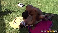 she wasnt expectin that huge dick stretchin her out poolside