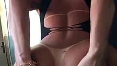 trans model bends over flashing her plump ass cheeks