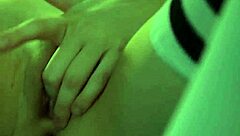 these real lesbian step sisters start kissing then finger each other to shaking orgasms