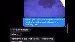 Sexting wife teases hubby but who's she really craving?