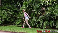 that cute teen slurps big black cock till facial cumshot blasts