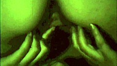 Vintage lesbian lovers lick hairy beavers in swinging sixties shadows