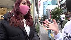 curvy japanese college girl with huge g cup tits gets licked and fucked in bed