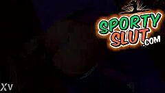 Gym babe's tight spandex clings to deep cameltoe round ass workout tease