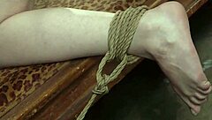 Euro teen bound tight taking brutal anal pounding deep!