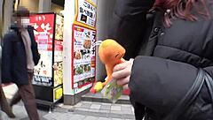 curvy japanese college girl with huge g cup tits gets licked and fucked in bed