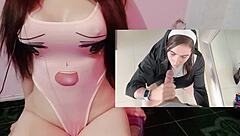 ever wonder how horny nun Yinileon takes it deep anal creampie style?