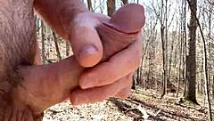 i'm out here flashing my hairy pussy in the forest... clitlicker662 update feels so naughty
