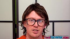 British tattooed bitch gets nerd pounded hard in wild casting bang!