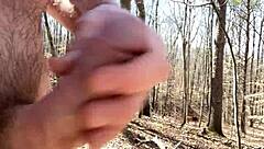 i'm out here flashing my hairy pussy in the forest... clitlicker662 update feels so naughty