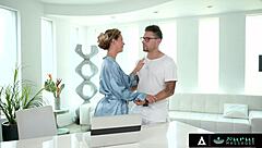 nuru massage turns hot with cherie deville's lesbian licks on milf pussies