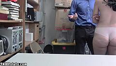 dirty cop fucks timid teen shoplifter pussy on cctv with big cock