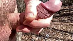 i'm out here flashing my hairy pussy in the forest... clitlicker662 update feels so naughty