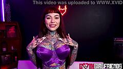redhead tiger lily's inked curves get monster cock banged every way