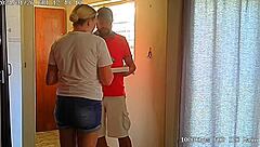 caught wife fucking pizza guy on my spycam doggystyle