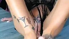 i tease you with my solo magic footjob in nylons and leggings hard